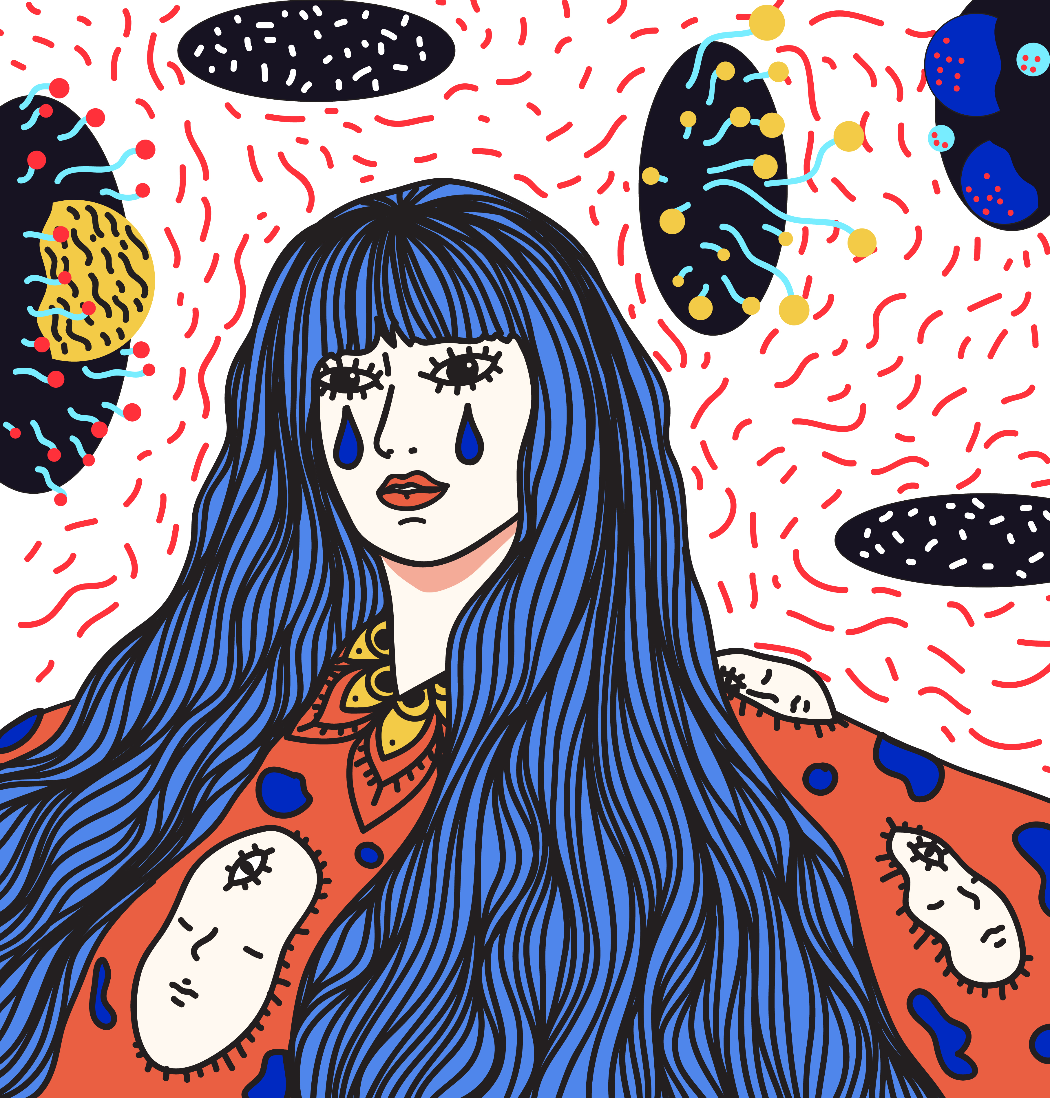 SAD GIRL WITH NEW WORLD