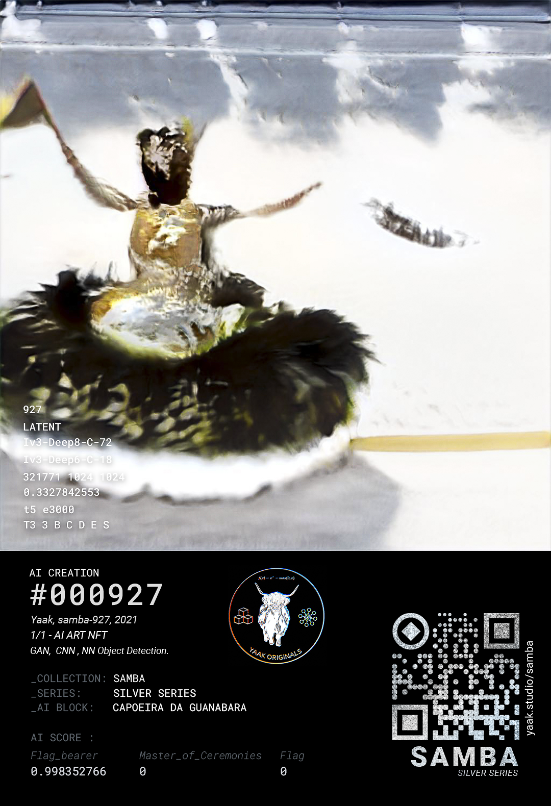 SAMBA #000927 - 1/1, Silver Series - Samba Crypto AI | OpenSea