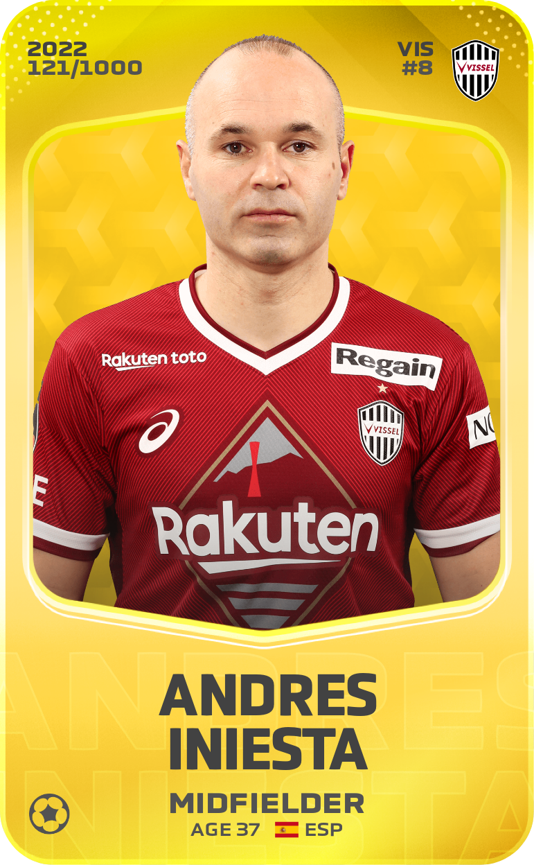 Andres Iniesta 2022-23 • Limited 121/1000 - Sorare | OpenSea